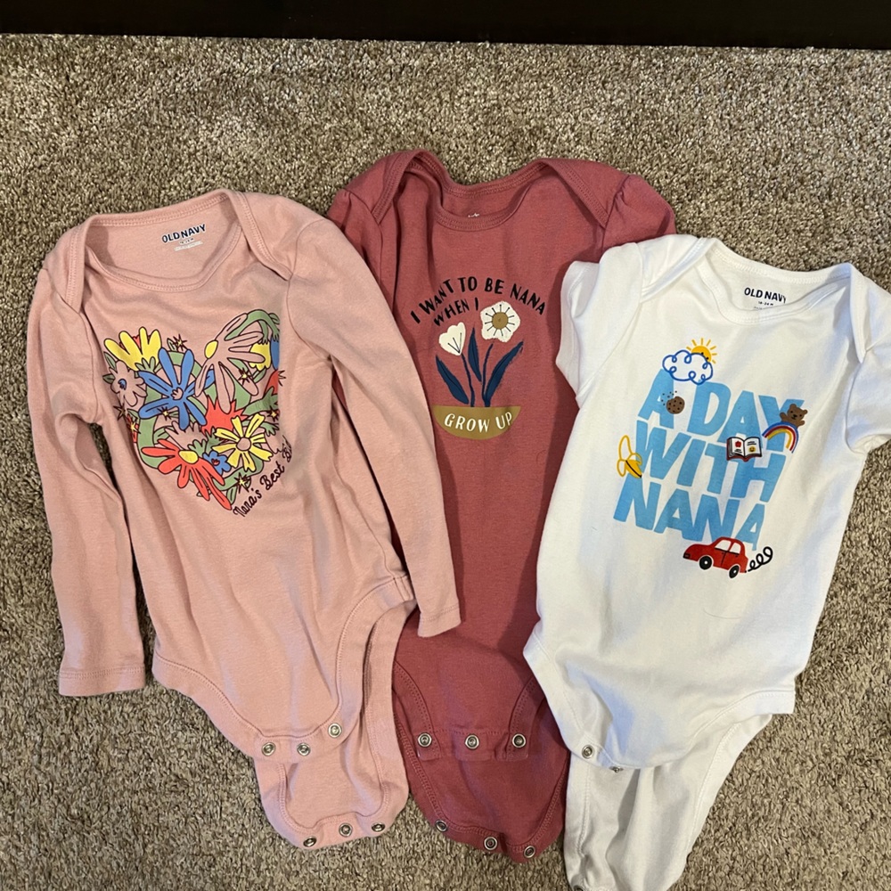 Set of 3 Nana onesies